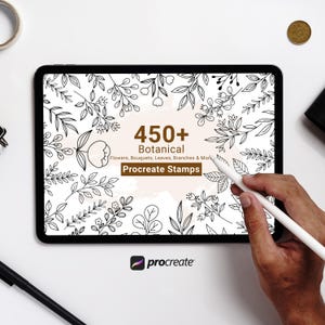 450+ Botanical Procreate Stamps: Floral & Leaf Brushset