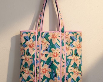 Cotton Printed Tote Bag | Canvas Tote Bag |Reusable Shopping Bag | Aesthetic Everyday Tote | Travel Tote Bag  | Grocery Bag | Gift for Her