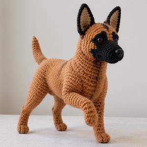 Belgian Malinois Amigurumi Pattern - US Terms