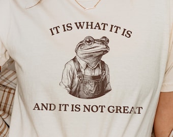 Camiseta de rana sarcástica, divertida camiseta de meme, unisex, colores cómodos