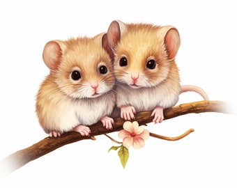 Whimsical Mouse Illustration PNG