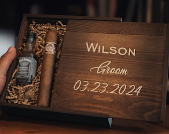 Wooden Gift Box, Personalized Groomsmen Box, Groomsman Gift Box, Best Man Proposal, Groomsman Proposal Box