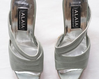 Alaïa leather slippers