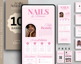 Rosa Acuity webbplatsmall Schemaläggning Acuity Nail Tech bokningswebbplatsmall Canva Nail Acuity bokningswebbplatsmall Nagelstylist Acuity