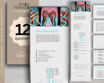 Minimalist Acuity Template Nail Tech Acuity Booking Template Scheduling Acuity Canva Template Booking Site Acuity Nail Tech Website Template