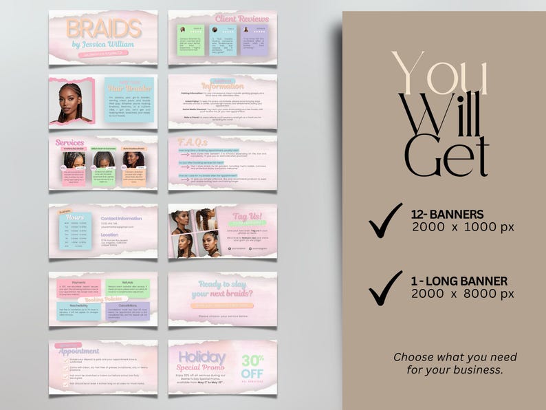 Braid Acuity Template Pastel Website Designs Braids Acuity Booking ...