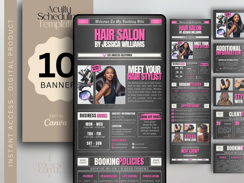 Hairstylist Acuity Website Template Hair Acuity Booking Site Template Schedule Canva Acuity Scheduling Hair Stylist Website Hair Business acuity website diy acuity site black acuity hair acuity booking site black booking site acuity template acuity scheduling acuity website diy acuity site black acuity hair acuity booking site black booking site acuity template acuity booking site design ideas hair hairstylist acuity website