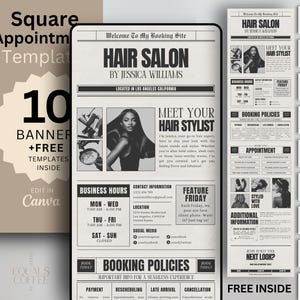 Quadratische Buchung Website Vorlage Haar Quadrat Termin Buchung Website Haar Quadrat Vorlage Zeitung Website Haar Canva Website Haar Quadrat Website