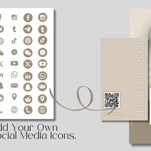 minimalist Beige IG Business Card Template Canva DIY Instagram Business Cards Hair Business Cards Design Nail QR Code Cards Calling Card Canva Template canva template ig template hair cards hair bundles wig business card modern business card cute business cards