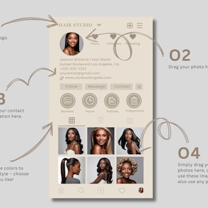 minimalist Beige IG Business Card Template Canva DIY Instagram Business Cards Hair Business Cards Design Nail QR Code Cards Calling Card Canva Template instagram cards lash business card nails business card tiktok business card professional business card