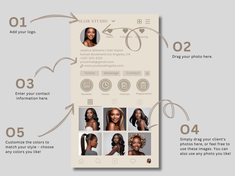 minimalist Beige IG Business Card Template Canva DIY Instagram Business Cards Hair Business Cards Design Nail QR Code Cards Calling Card Canva Template instagram cards lash business card nails business card tiktok business card professional business card