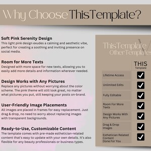 30 Esthetician Pink Instagram Post Template Canva, Esthetician Posts Flyer, Skin Instagram Template Social Media Posts Skincare Business