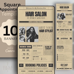 Newspaper Booking Template Hair Square Appointments Template Hair Stylist Booking Site Template Hairstylist Website Template Using Square