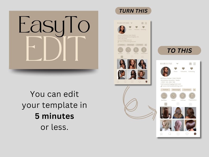 minimalist Beige IG Business Card Template Canva DIY Instagram Business Cards Hair Business Cards Design Nail QR Code Cards Calling Card Canva Template minimalist business card minimalist card hair stylist hairstylist hair salon business card qr business card