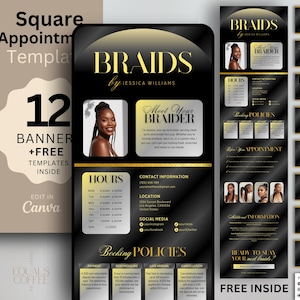 Luxury Booking Site Template Braider Square Website Template Braider Booking Site Square Appointments Template Braids Website Banner Braid