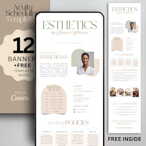 Minimalist Acuity Template Boho Booking Site Template Esthetician Website Template Canva Booking Site Template Banner Template Acuity Sites