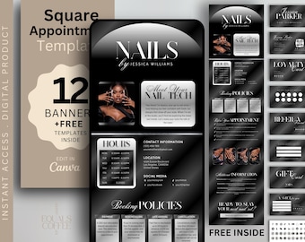 Nail Tech Booking Template Nail Square Appointments Template Black Booking Site Template Nail Square Booking Template Nails Square Booking
