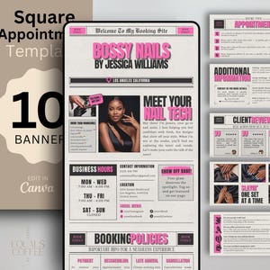 Square Booking Site Template Nail Tech Website Template Nail Stylist Booking Template Square Bookings Nail Tech Branding Site Canva Template square booking nail booking site square bookings nail stylist site square appointments nail squarespace nail tech site nail tech website nail scheduling nail stylist website nail website nail tech branding nail tech square booking nail stylist booking squarespace nail nail tech website template canva nails site nail website banner