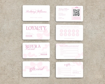 Minimalist Business Cards Bundle Business Card Canva Template Referral Card DIY Loyalty Card Gift Card Hair Business Card Nails Lash Braids