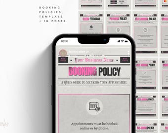 30+ Booking Policies Template Hair Policy Nail Policies Braid Policy Template Payment Policy Instagram Refund Policy Instagram Story Canva