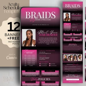 Black Acuity Template Braiders Booking Template For Braids Acuity Scheduling Template Braids Website Templates Booking Braids Acuity Website
