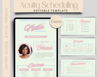 Acuity Scheduling Template Nail Tech Acuity Template Nail Stylist Acuity Booking Page Canva Acuity Template Nail Tech Acuity Scheduling Page