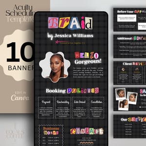 Braid Acuity Template Y2k Website Banner Braids Acuity Booking Templates Braiders Acuity Booking Site Template Braid Scheduling Acuity Canva