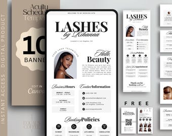 Minimalistische Acuity-sjablonen Lash Acuity-planningssjabloon Lash Tech-website Acuity Business-sjabloon Wimpers Boekingssite White Acuity Site