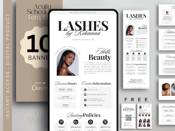 Minimalist Acuity Templates Lash Acuity Scheduling Template Lash Tech Website Acuity Business Template Lashes Booking Site White Acuity Site