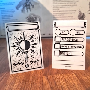 Rastreadores de Iniciativa de Classe | Cartas de Personagem de Jogador Imprimíveis para D&D