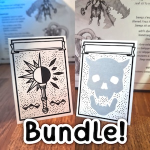 Rastreadores de iniciativa de DM y clase (paquete) / Cartas de personajes de jugador, PNJ y enemigos imprimibles para D&D