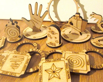 Spell Effect Markers | Lasercut Miniatures + Tokens for D&D