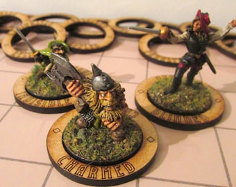 Condition Markers (now with Bloodied!) | Lasercut Status Effect Trackers for D&D