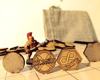 Clash & Fate Tokens für Jackals: Bronzezeitliches Fantasy-Rollenspiel