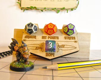 Daggerheart Character Tracker | Armor, HP, Stress & Hope Counter for Daggerheart