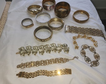 Vintage Bracelet Lot 14 Pieces