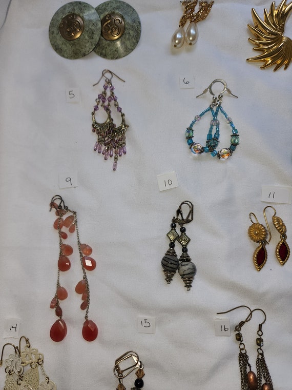 Vintage Pierced Earring Lot 20 Pair - image 8