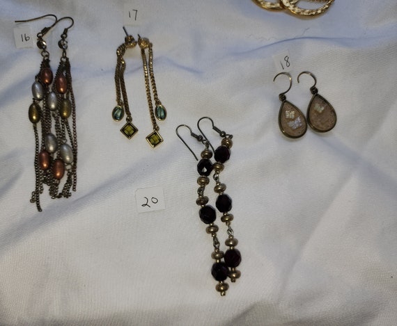 Vintage Pierced Earring Lot 20 Pair - image 4