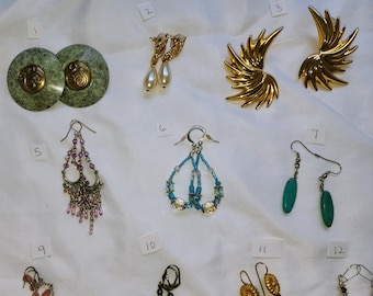 Vintage Pierced Earring Lot 20 Pair