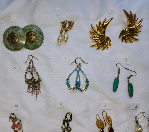 Vintage Pierced Earring Lot 20 Pair - image 1