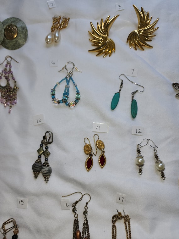Vintage Pierced Earring Lot 20 Pair - image 9