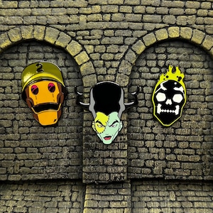 Creature Commandos Hard Enamel Pin Set - GI Robot, The Bride, Doc Phosphorous (Unofficial)