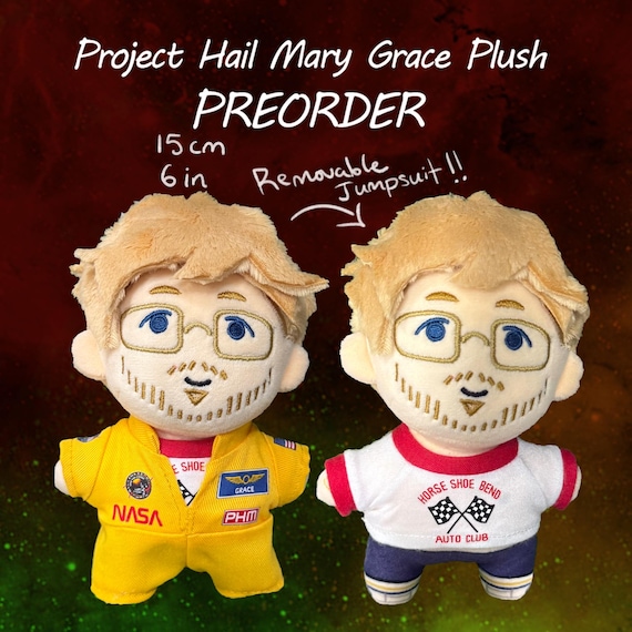 PREORDER: Project Hail Mary 15cm Grace Plush and Rocky Keychain Bundle
