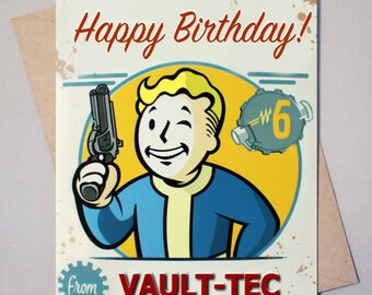 Carte d'anniversaire Fallout Vault Tec