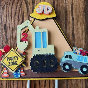 Construction Party Cake Topper, dump everything party cake topper
