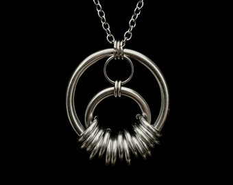 Chainmail Pendant Necklace - The Eclipse