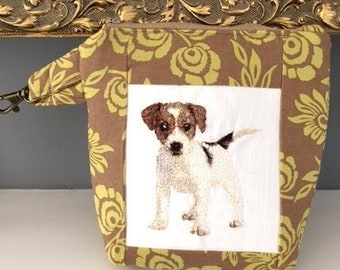 Zipped Pouch With Cute Jack Russell Puppy (Standing)
