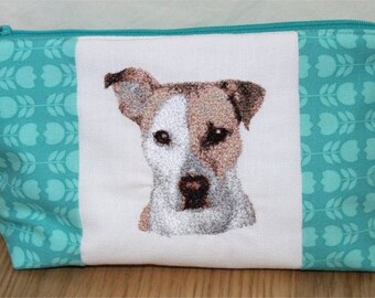 Zipped Pouch with Staffordshire Terrier