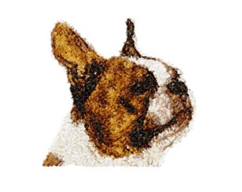 Boston Terrier Machine Embroidery Photostitch Design