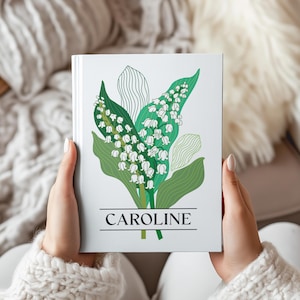 Personalized Birth Month Flower Journal: Custom Floral Notebook
